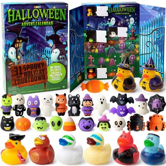 Joyfy 31 Pcs Halloween Advent Calendar 2025,Halloween Rubber Duck Advent - Picture 1 of 7
